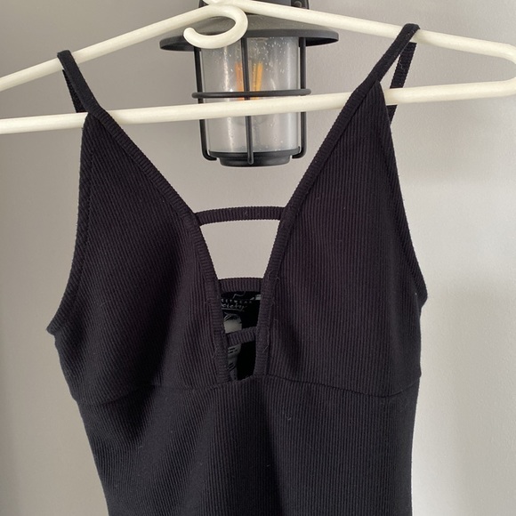 2/$20🔥Ladies black sexy plunge neck body suit size small - Picture 5 of 5